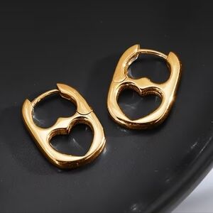 Gold Heart-Shaped Earrings